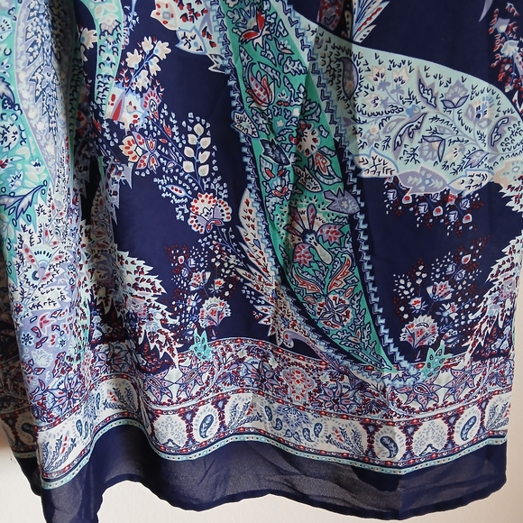 Pretty Roz & Ali Women’s 3/4 Sleeve Blouse 3X V Neck - Picture 9 of 10